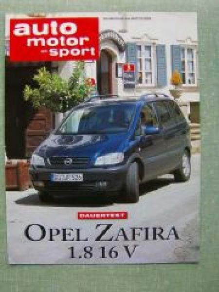 AMS 1/2002 Opel Zafira 1.8 16V Dauertest