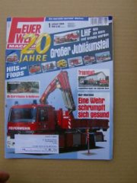 Feuerwehr Magazin 1/2004 20 Jahre Magazin FLF Panther, TLF Falco