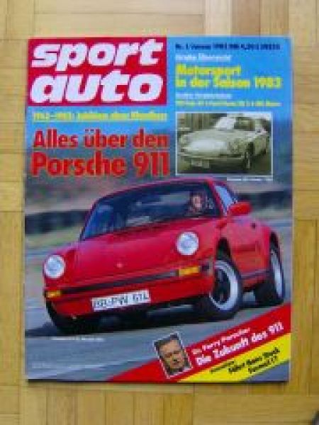 sport auto 1/1983 Fiesta XR2, Porsche 911 SC,VW Polo GT,MG Metro