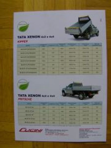 Tata Xenon Berufs- und Freitzeitaktivitäten Kipper Pritschen