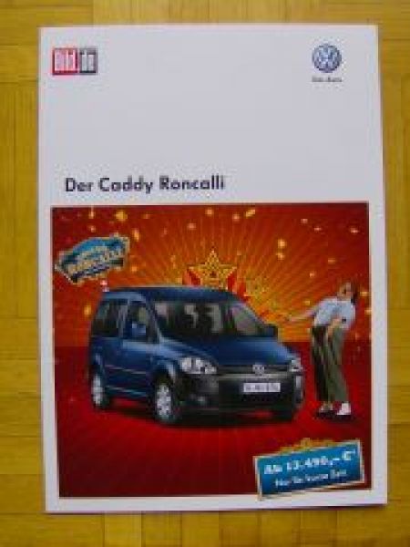 VW Caddy Roncalli Bild.de Sonderprospekt März 2011 NEU