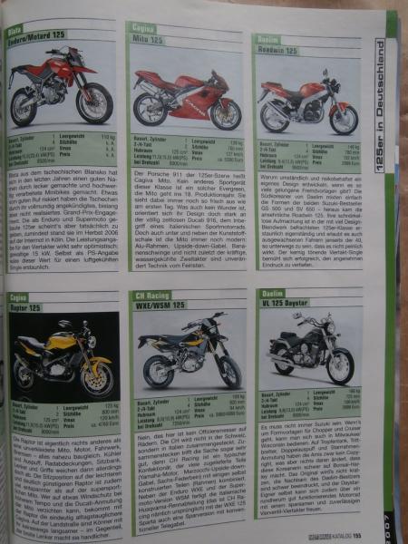 Motorrad Katalog 2007 u.a. mit Ducati 1098, Suzuki B-King,Yamaha YZF-R1, KTM 690 Supermoto, Harley Night Rod Special
