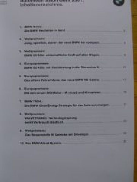 BMW Presse Genf 2001 X5 E53 M3 Cabrio E46 M Roadster Z3