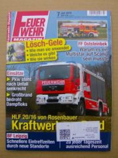 Feuerwehr Magazin 7/2010 MAN Rosenbauer HLF 20/16,Scania P270
