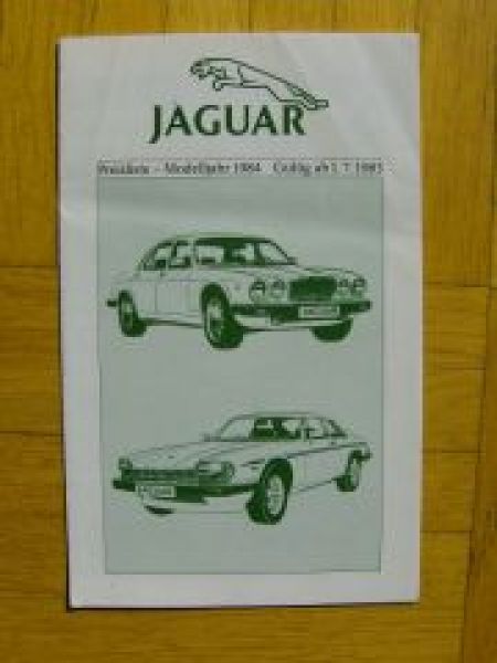 Jaguar Preisliste XJ +S Sovereign Vanden Plas 1. Juli 1983 Rarit