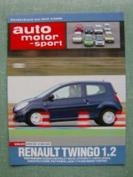 AMS 4/2008 Renault Twingo 12 gegen Matiz C1 Logan Cuore Panda