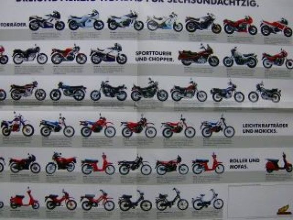 Honda VFR Poster Februar 1986 +Gesamtprogramm