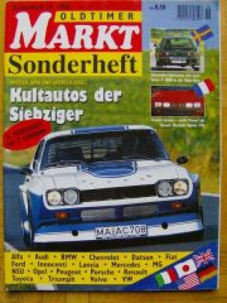 Markt Sonderheft Nr.18 1996 Kultauts der 70iger P1800,Alpine 310