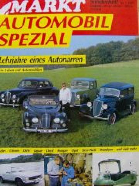 Markt Automobil Spezial Nr. 7 1989 Adler Citroen DKW Lloyd Morga