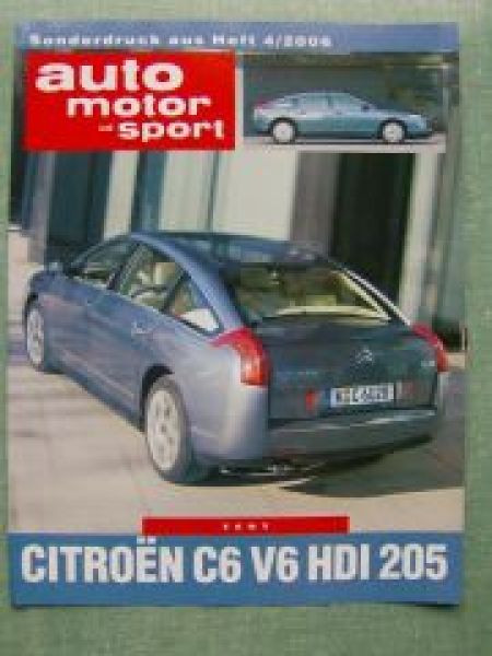 AMS 4/2006 Citroen C6 V6 HDI 205 Test