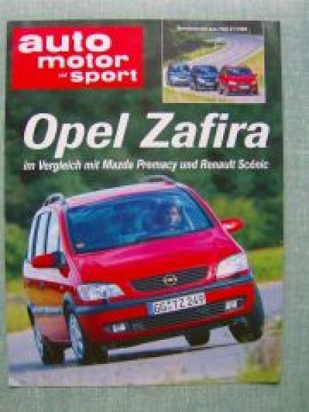AMS 21/1999 Opel Zafira gegen Mazda Premacy Renault Scenic