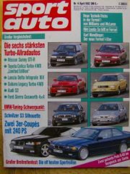 sport auto 4/1992 Schnitzer S3 Silhouette E36,S2, Breyton