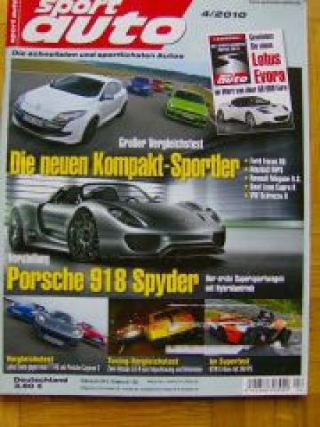 sport auto 4/2010 Focus RS vs. Mazda 3 MPS vs. Megane R.S. vs. L