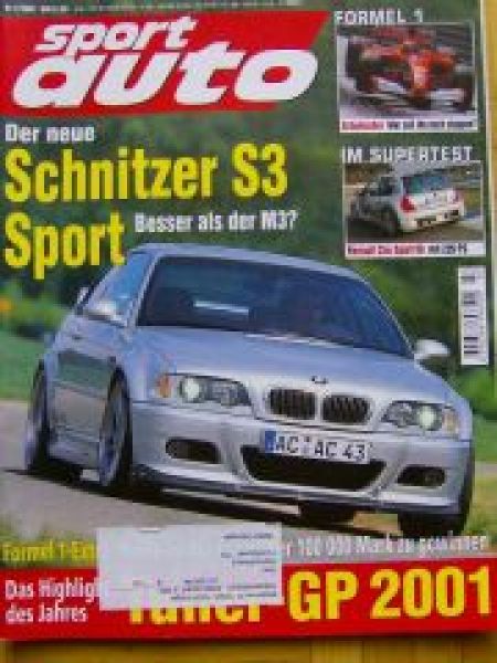 sport auto 7/2001 Schnitzer S3 Sport E46, Clio Sport V6,147 2.0T