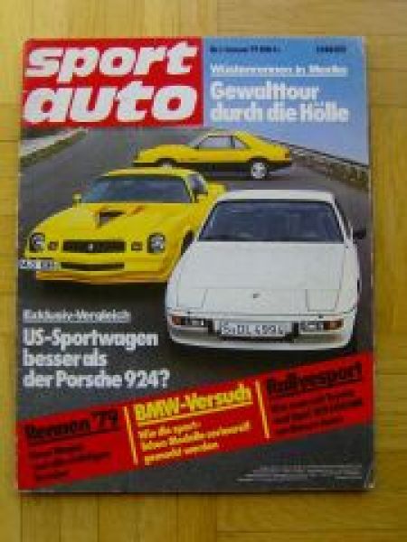 sport auto 1/1979 Porsche 924, Steinert Fiesta, Mustang T5