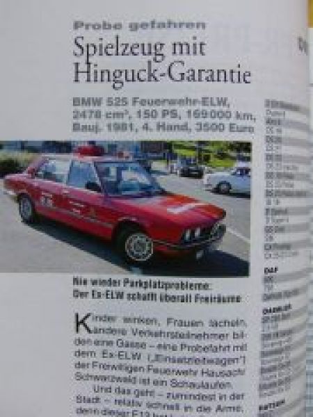 Motor Klassik 8/2007 BMW 2002 Frua, 450SEL 6.9 W116 300SEL 6.3 W