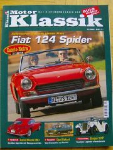 Motor Klassik 3/1999 Fiat 124 Spider, Aston Martin DB2, Opel Rek