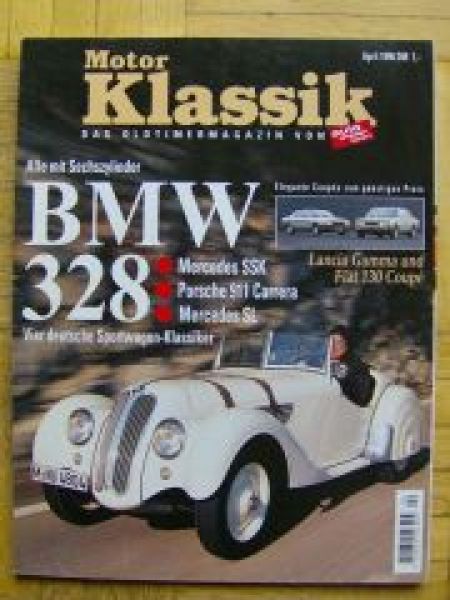 Motor Klassik 4/1996 BMW 328, Mercedes SSK,911 Carrera, SL