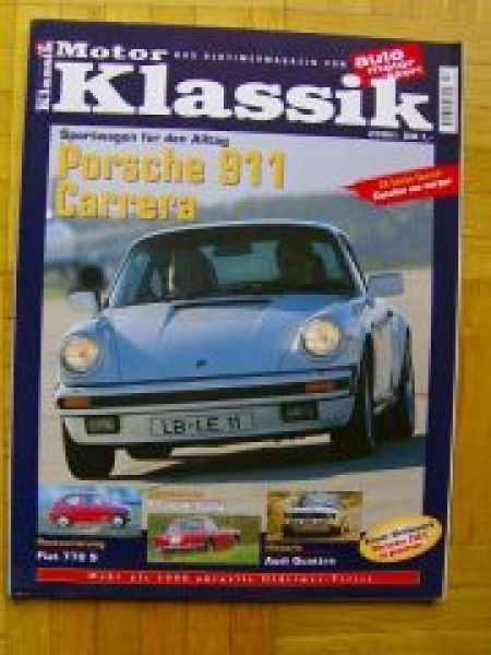 Motor Klassik 2/2001 Triumph Italia, Fiat 770S, Porsche 911 Carr