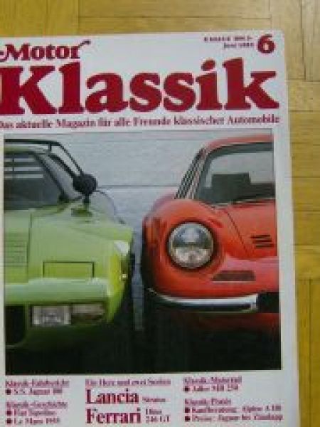 Motor Klassik 6/1985 Lancia Stratos vs. Ferrari Dino 24GT,Alpine