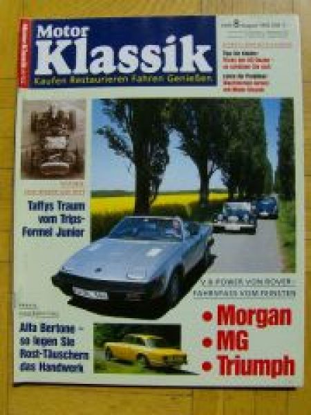 Motor Klassik 8/1992 Morgan Plus 8, MG B GT V8, Triumph