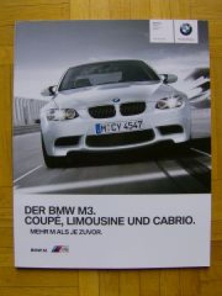 M3 Coupè E92 Limousine E90 und Cabrio E93 März 2011 +Competition