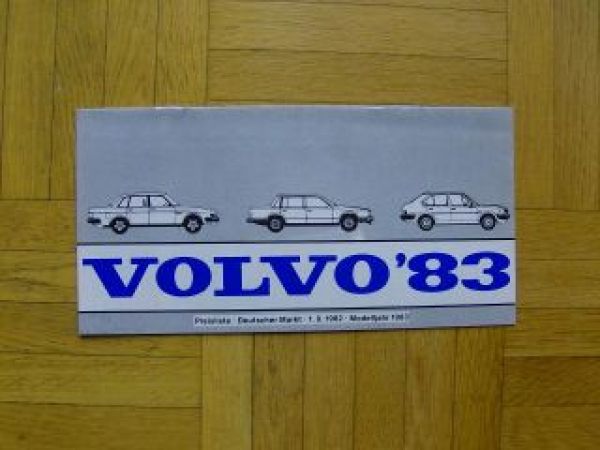 Volvo 1.September 1982 Serie 240,340 360, Serie 760