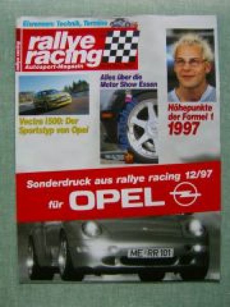 rallye racing 12/1997 Opel Vectra i500 Sonderdruck