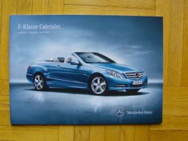 Mercedes Benz E-Klasse Cabriolet BR207 4.April 2011 NEU