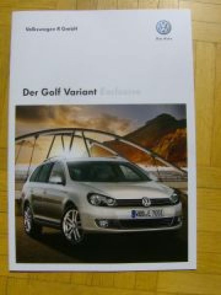 VW Golf6 Variant Exclusive Prospekt Juni 2010 NEU