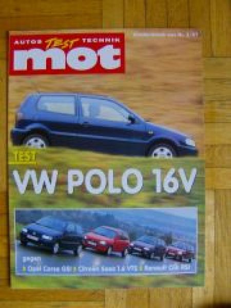 mot 3/1997 VW Polo 16V 6N gegen Corsa GSi Saxo 1.6VTS Clio RSi