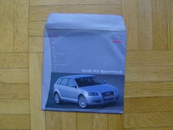 Audi A3 Sportback Presse CD Juli 2004 Modell 8P