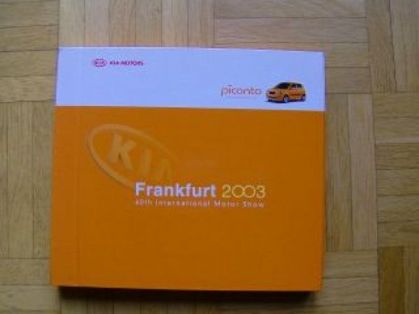 Kia picanto Frankfurt 2003 Pressemappe +CD