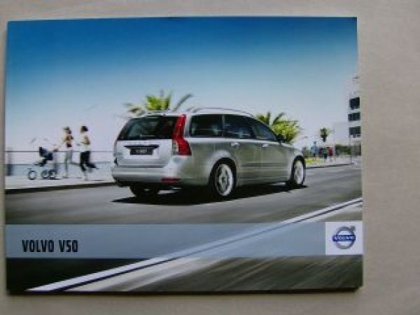 Volvo V50 +R Design Prospekt August 2010 NEU