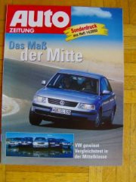 Auto Zeitung 14/2000 VW Passat 1.8T gegen Konkurrenz