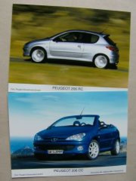 Peugeot 206 CC Pressefotos Rarität