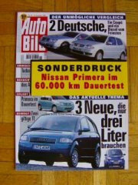 Auto Bild 45/1999 Nissan Primera Dauertest