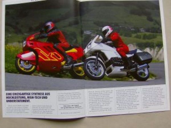 BMW K 100 RS Prospekt Februar 1990 Rarität