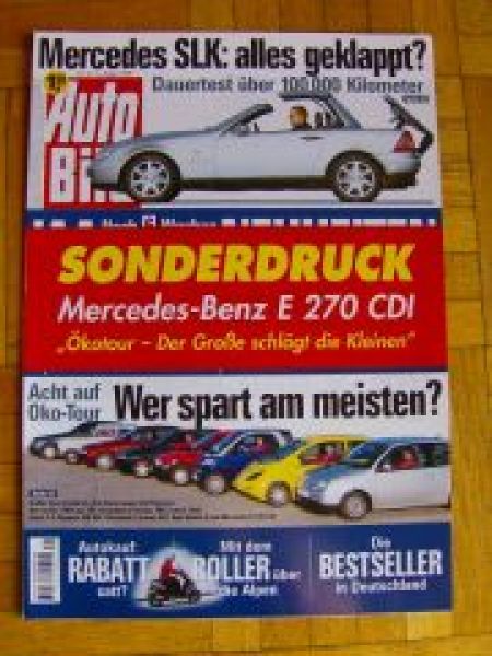 Auto Bild 31/1999 Mercedes Benz E270 CDi W210 Ökotour