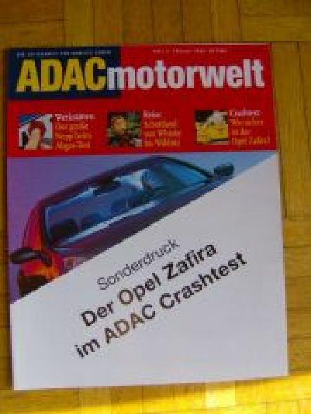 ADAC motorwelt 2/2000 Opel Zafira Crashtest