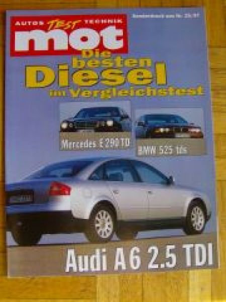 mot 25/1997 Audi A6 2.5TDi gen E290TD W210 BMW 525tds E39