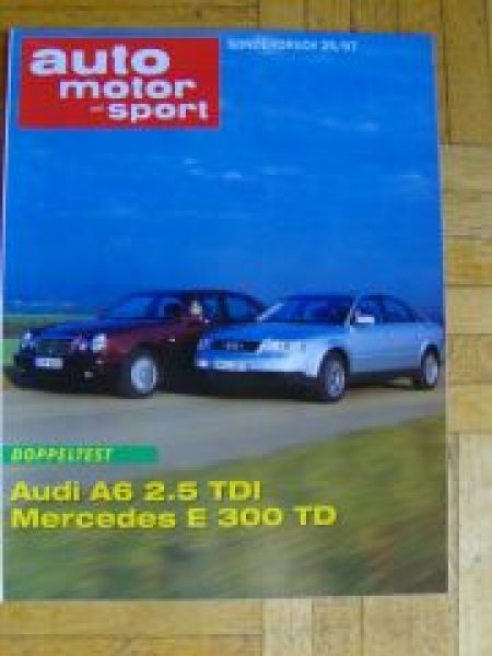 AMS 25/1997 Audi A6 2.5TDi gegen Mercedes E300 TD W210