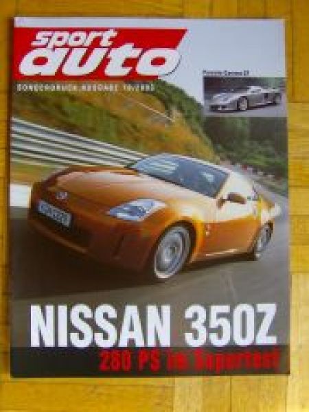sport auto 10/2003 Nissan 350Z (280ps) Z4 3.0SMG E85