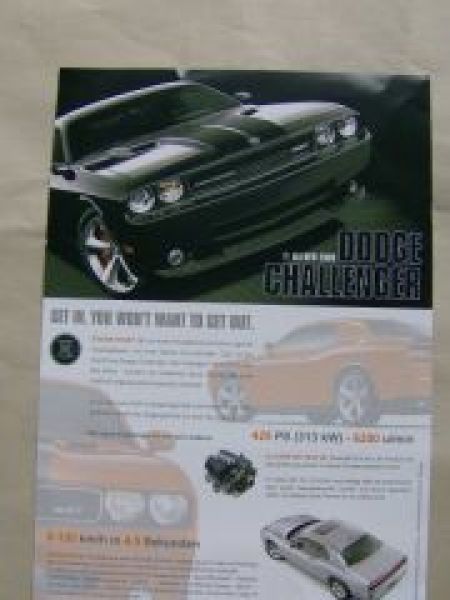 Dodge Challenger SRT HEMI V8 2009 Prospektblatt Deutsch
