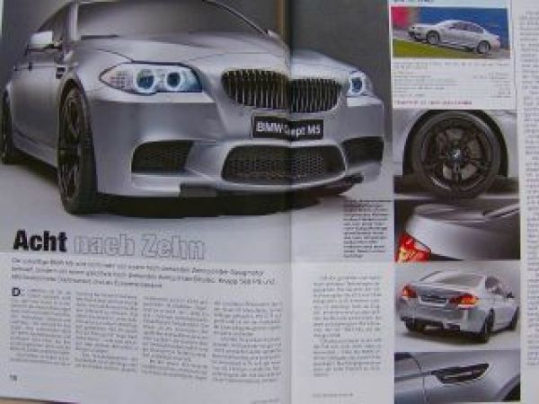 sport auto 5/2011 BMW 550i F10, Alpina B5 Touring F11,M5 F10