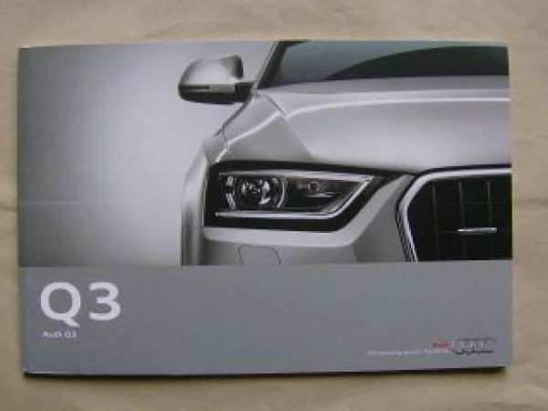 Audi Q3 Prospekt Juni 2011 +Preisliste NEU