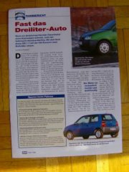 Auto Magazin 3/1998 Seat Arosa 1.7SDi Fahrbericht