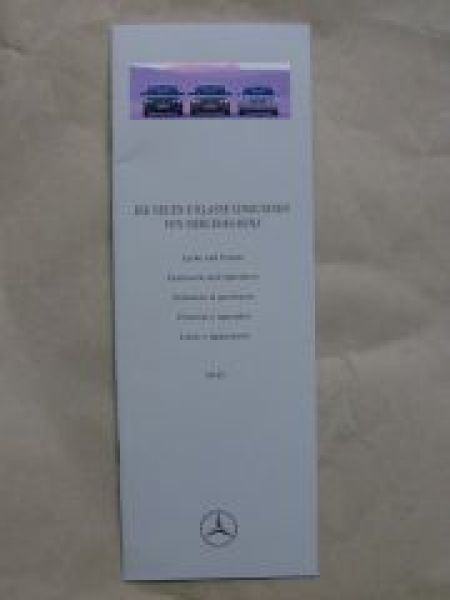 Mercedes Benz E-Klasse Limousinen W210 Lacke & Polster August 19