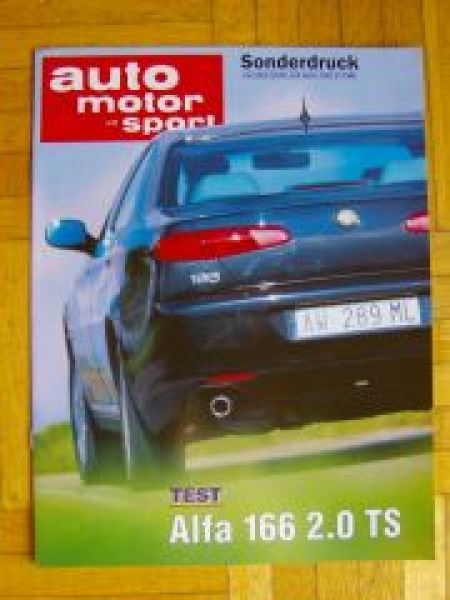 AMS 21/1998 Alfa 166 2.0TS Test Sonderdruck