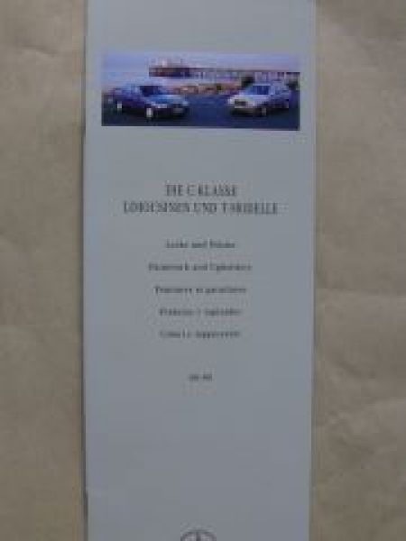 Mercedes Benz C-Klasse Limousine +T-Modelle Lacke & Polster W202